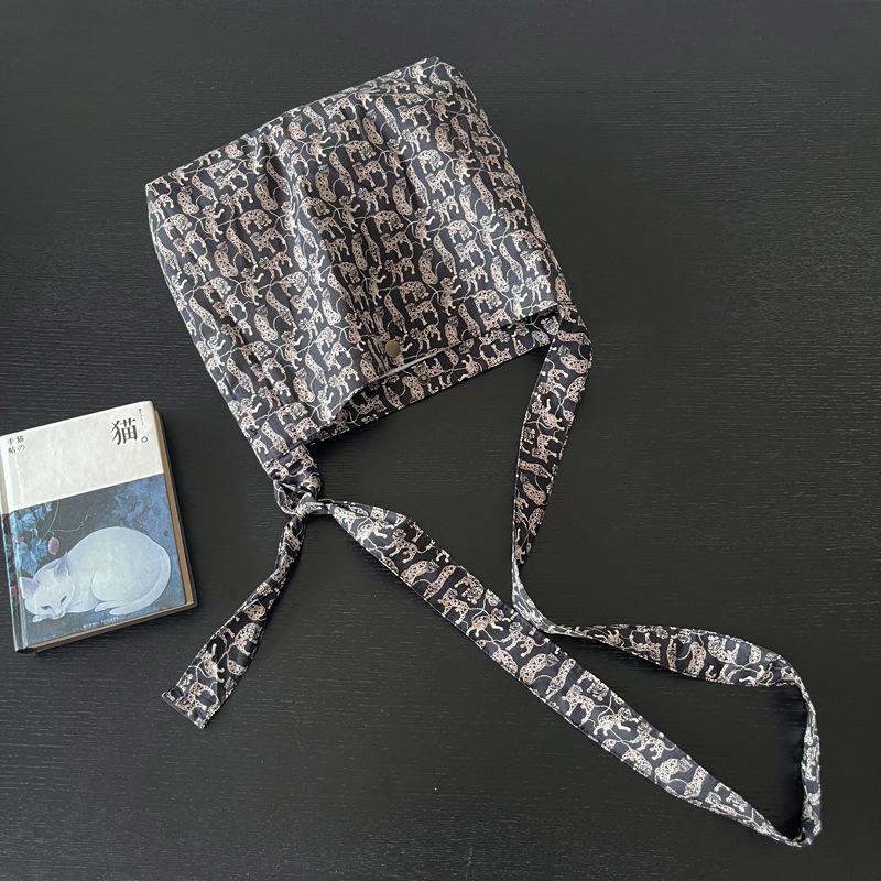 

British liberty floral bag classic cheetah thin cloth bag versatile Japanese messenger bag mini walking bag