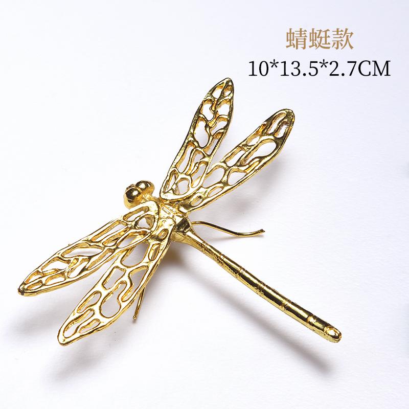 Gold Metal Insect Ornaments Butterfly Insect Statue Sculpture Animal Decoration Crafts Figurines Miniatures Home Accessories