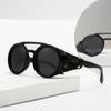 Steampunk-Stil Runde Brille mit großem Rahmen - Trendige Hip-Hop-Tanz-Brille für Männer und Frauen. Herrenbrillen, Damenbrillen.