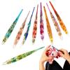 Resin Crochet Hooks Set 9 PiecesStylish Floral Pattern Pretty Craft Yarn Weave Craft Art Yarn Crochet Hooks Kit For Blanket Doll