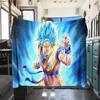 1 ks Flanelová deka s potiskem Dragon Ball Super, Vysoce kvalitní, Pro všechna roční období, Domácí dekorace, Teplo a pohodlí, Perfektní jako vánoční dárky