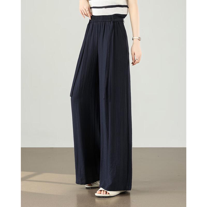 TERRE BLEUE Women s Linen Blend Ice-Cool Straight Leg Pants 29
