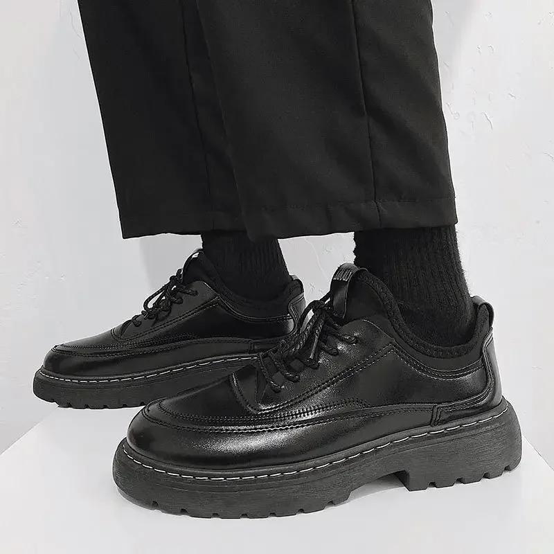 Fashion Black Business Dress Shoes Leather Loafers Men Formal Fashion 2024 Size 45 Classic Original Man Casual Shoe Designer Slip-on Pu