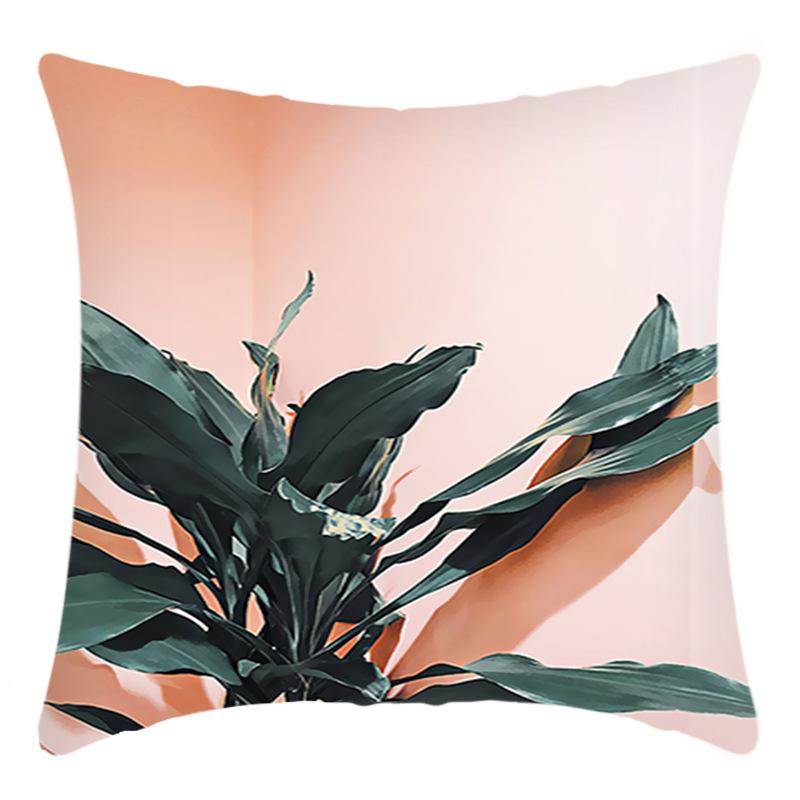 New Artistic Abstract Print Plant Print Pillowcase Home Sofa Cushion Cover