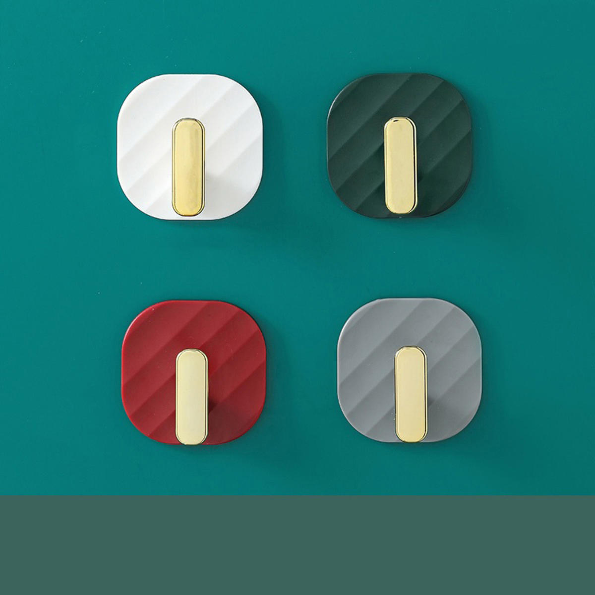 

4pcs Wall Mounted Light Wall Hook Self Adhesive Hanging Bathroom Hooks Scratch Free Punch Free Towel Rack Coat Hanger one size разноцветный