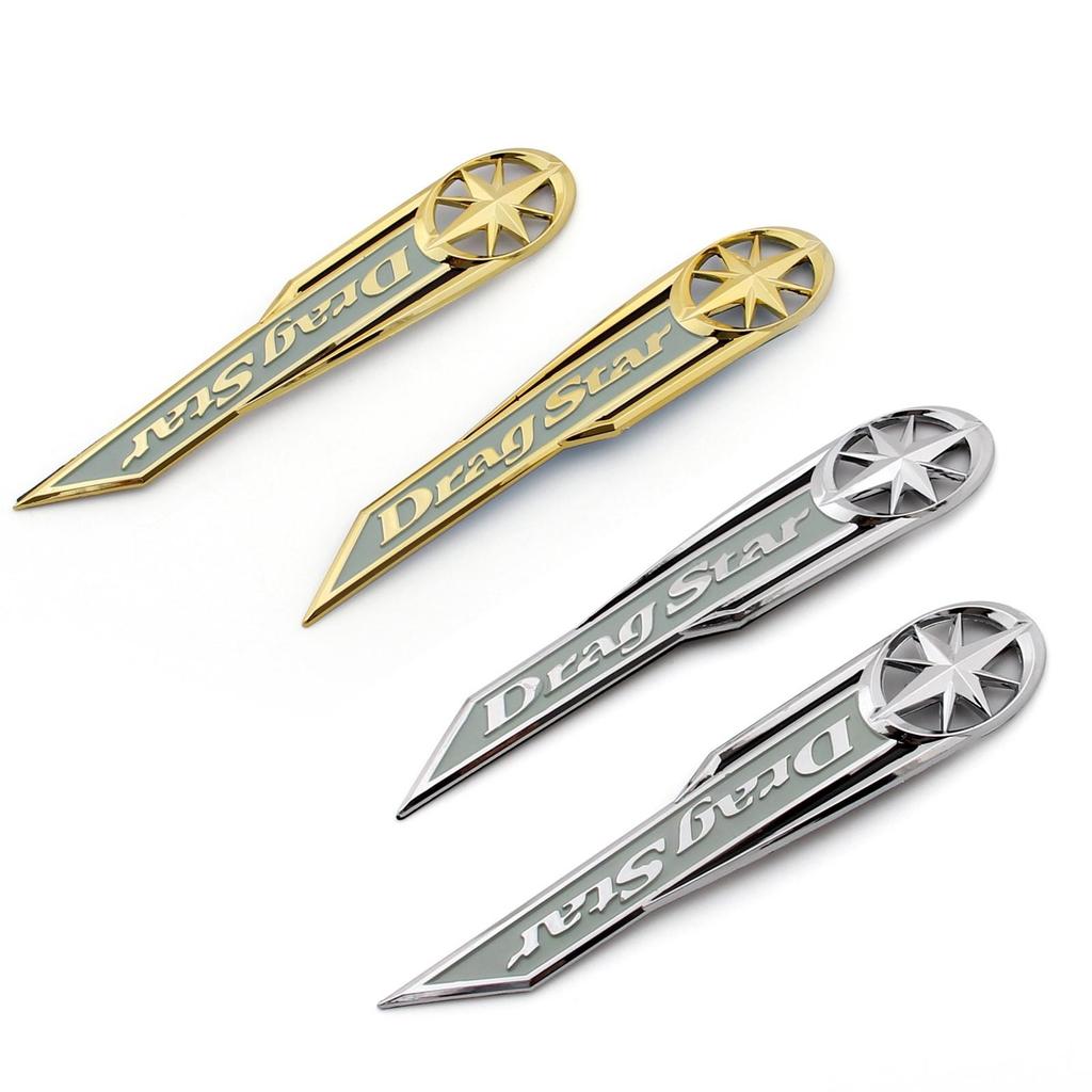2 bucăți Emblema Rezervorului de Gaz Insignă Autocolante Decaluri Potrivit Pentru Yamaha Drag Star