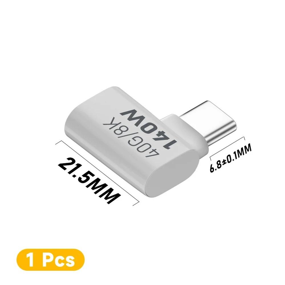 USB 4.0 Type C 90 Degree Extension Cable, Male To Female 40Gbps 8K HD Video PD Fast Charging Thunderbolt 3 Adapter For PC Laptop