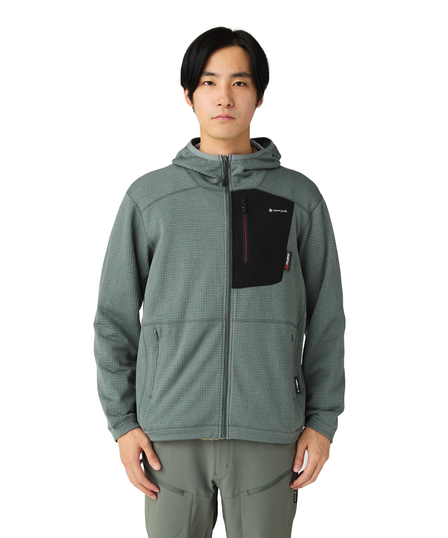 

Snow Peak Polartec Power Grid Fleece Hoodie and Size M SPF-JK-25AU907, Men s Women s, Gray, сірий колір