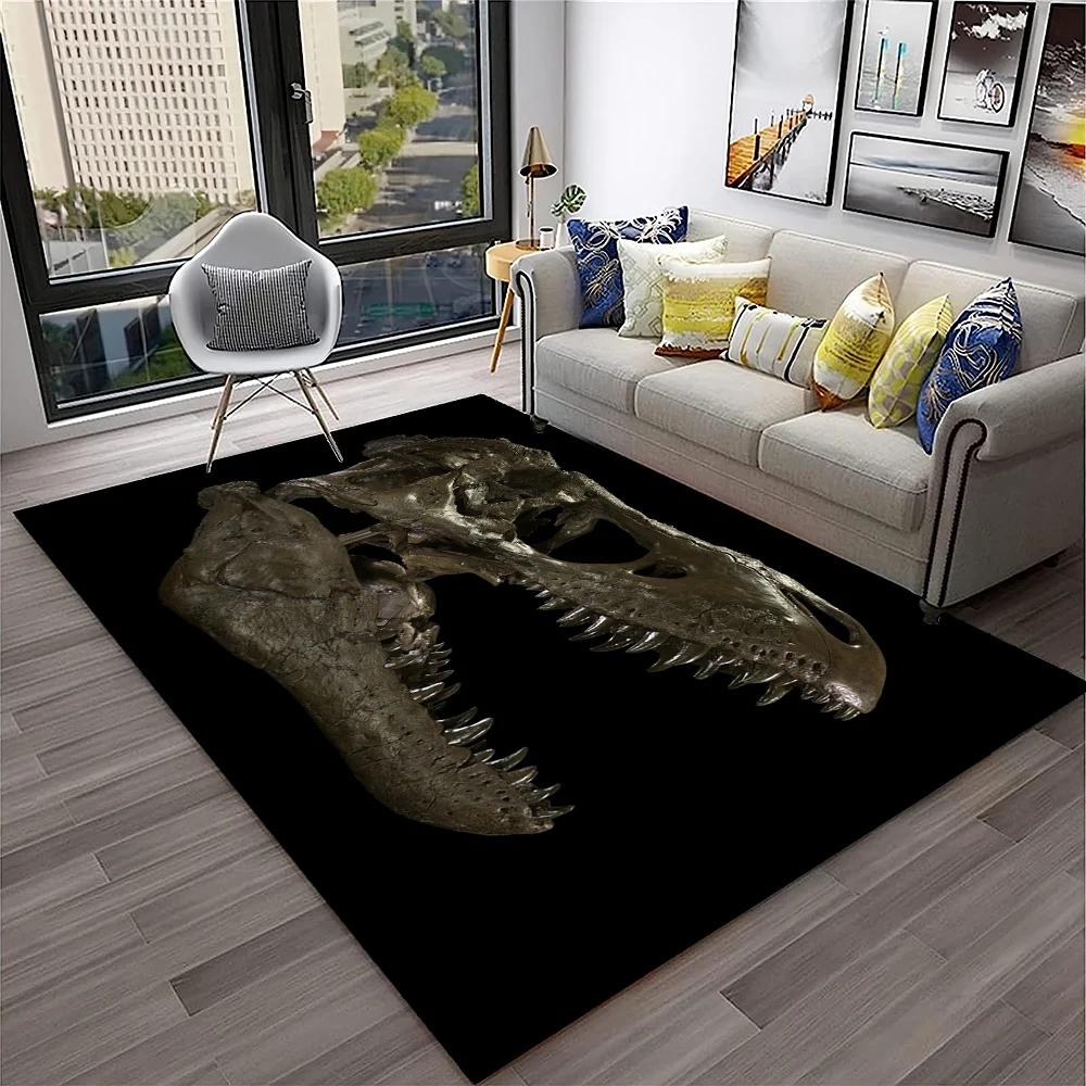 3D Dinosaur Animal Fossil Series Carpet HD Rug for Home Living Room Bedroom Sofa Doormat Decor,kids Area Rug Non-slip Floor Mat