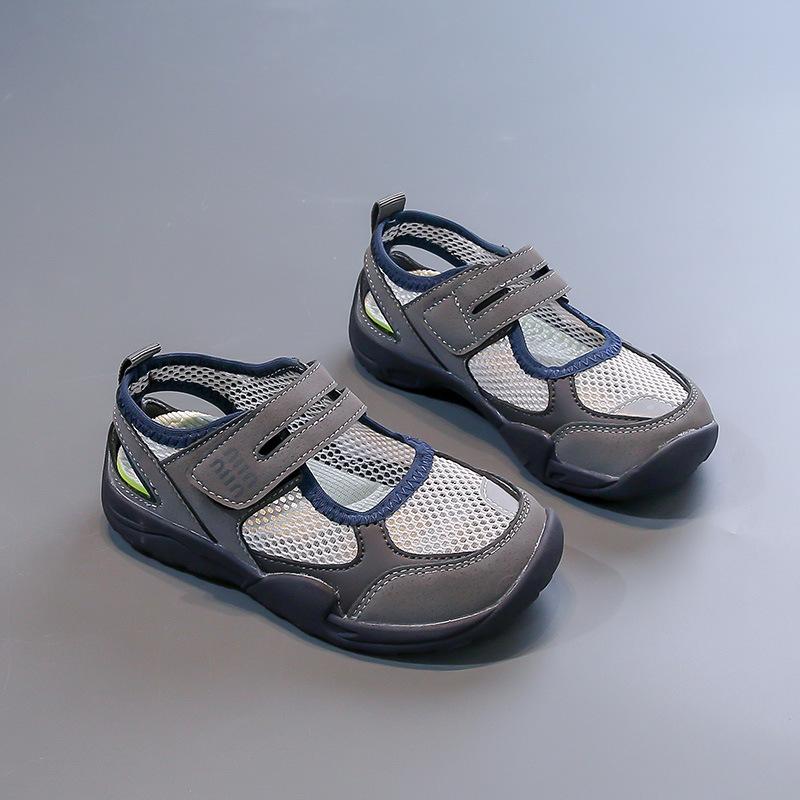 2025 Summer New Mesh Splicing Velcro Children's Sports Sandals Men's and Women's Beach Shoes Breathable Frame Shoes