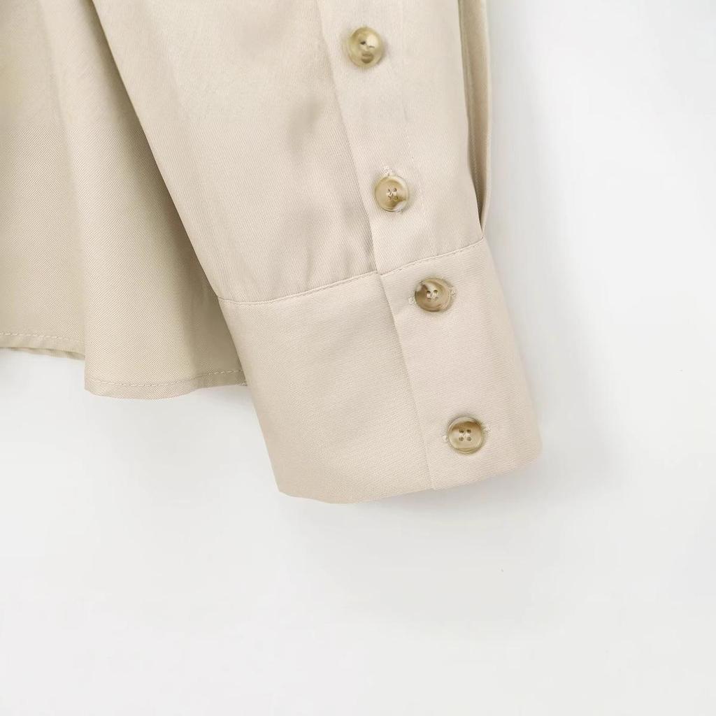 2024 Winter Fashion: Turn-Down Collar, Side Button, Loose Long Sleeve Shirt for Women - European & American Style