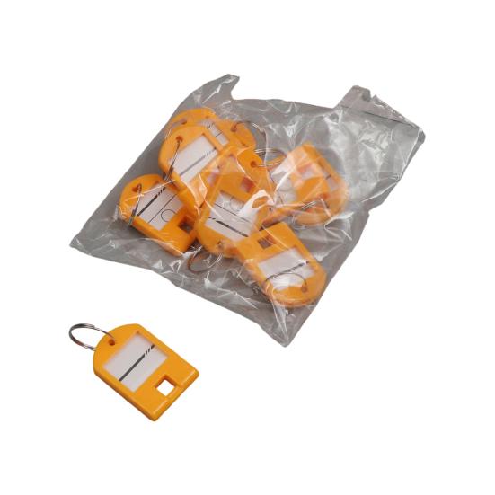 

50Pcs Hard Plastic Key Tags with Replaceable Paper Transparent Window Hotel Room Keys Luggage Lockers Key Labels золотистый