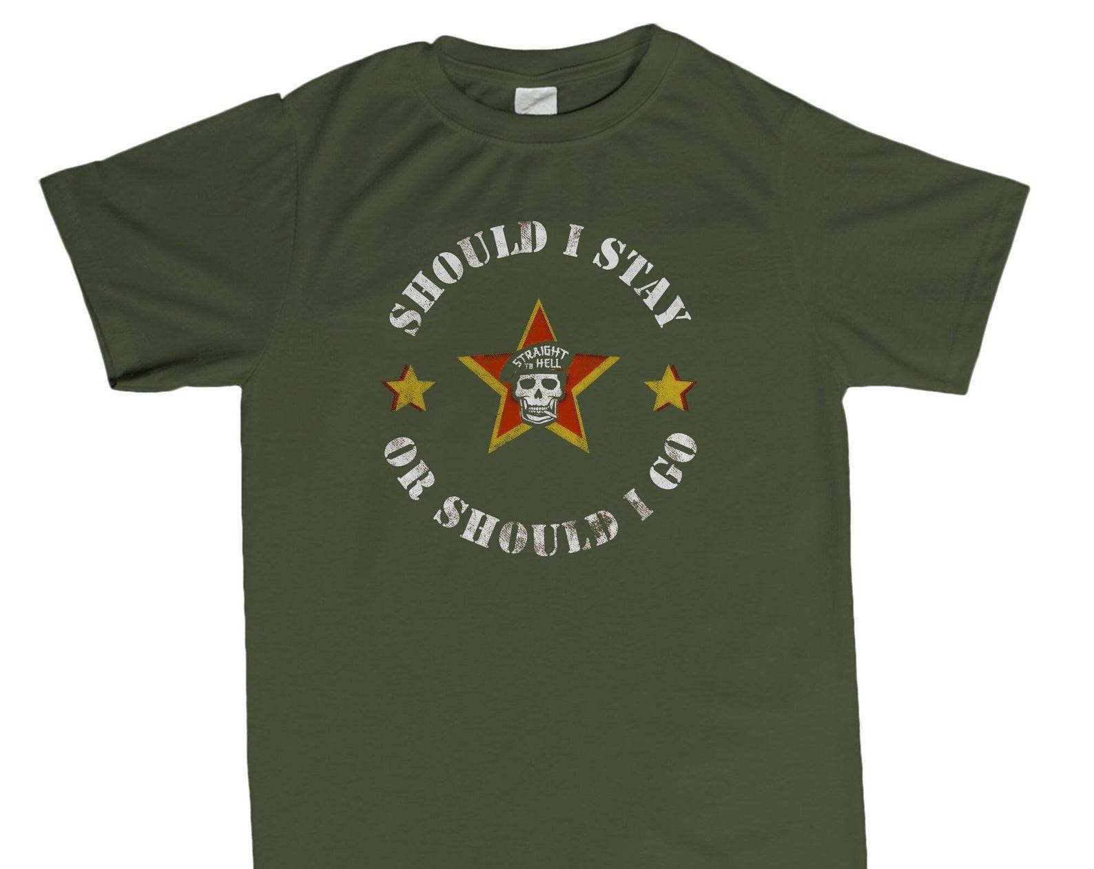 The Clash – Should I Stay Or Should I Go T shirt, Clash T shirt, Clash T shirt, Clash Tee, Gifts For Music Lovers S