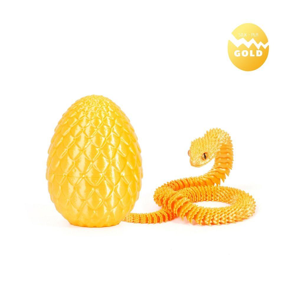 Snake Egg 3D Printed Snake Toys Creative Luminous Snake Ornament  Landscaping Decoration
