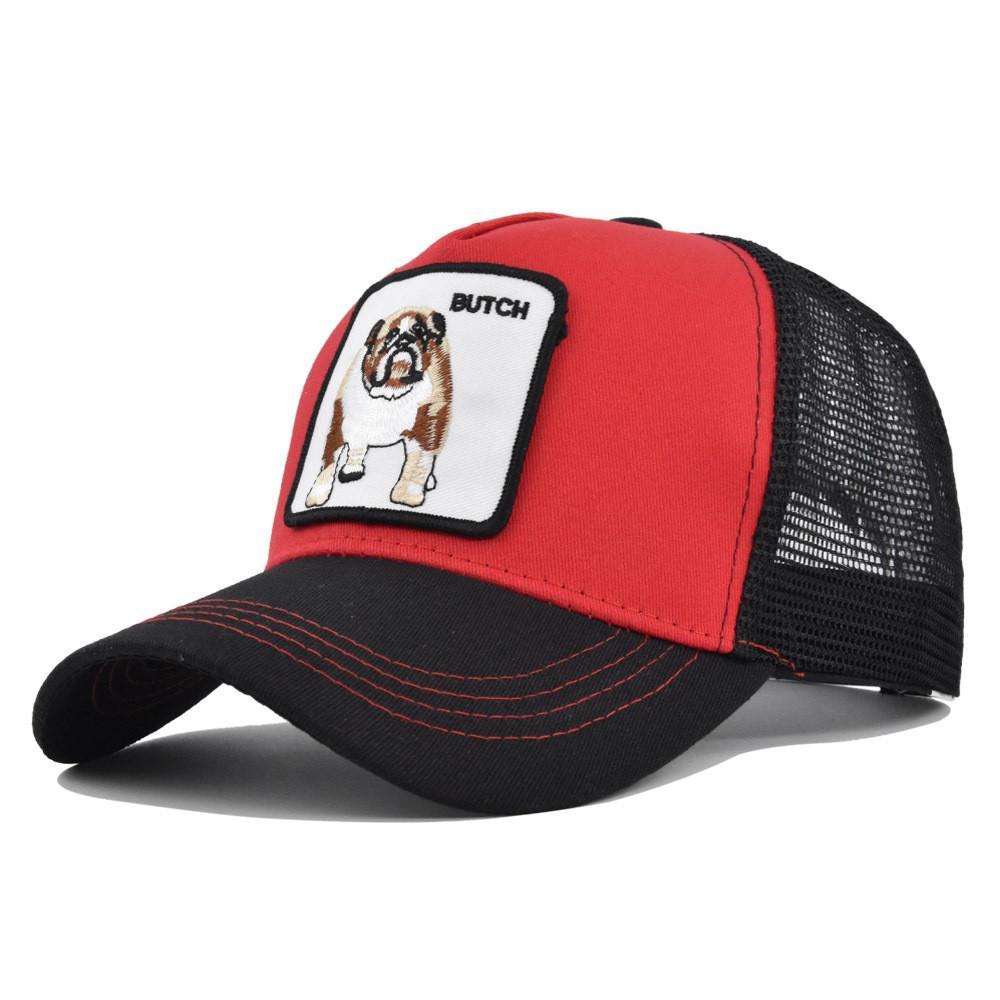 Cap Tongue Duck Animal Patch Bulldog Embroidered Baseball Cap Curved Brim Hat