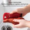 1Pcs Multifunctional Fruit Vegetable Brush Food-Grade Double Side Pet Bath Brush Silicone Peeler Scraper Potato Carrot Cleaner