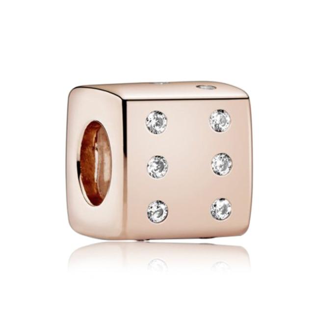 Подвеска из розового золота с цветком в виде листа и короны в виде сердца — фото 18