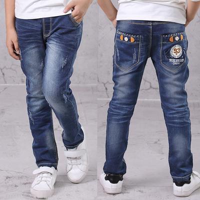 Fashion Jeans Trousers Boy's Denim Long Pants Kids Slim Jeans Young Children Straight Cowboy Pants 5-13Y Spring Autumn