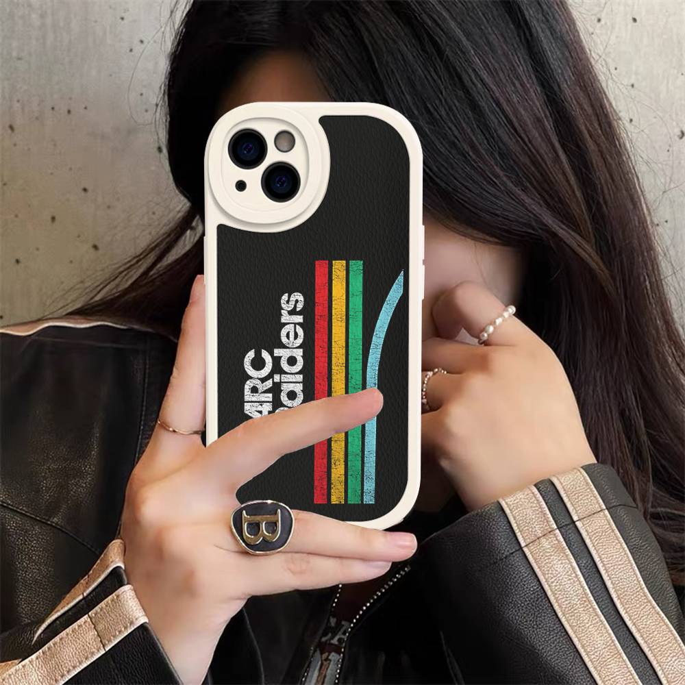 

Game A-ARC R-Raiders Leather Phone Case For IPhone 16 16e 15 14 13 12 11 Pro Max Plus Mini Cover iPhone 16