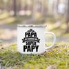 Super Papy Mamie Print Enamel Mug Creative Coffee Cups Drinks Water Milk Cup Enamel Mug Home Drinkware Gifts for Grandma Grandpa