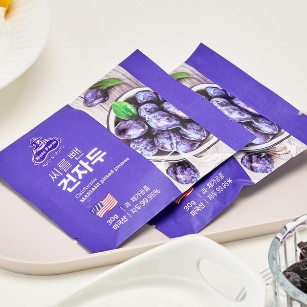 Nuts Farm Seeded Dried Plums, 30g, 30 Pieces, Korean Nuts