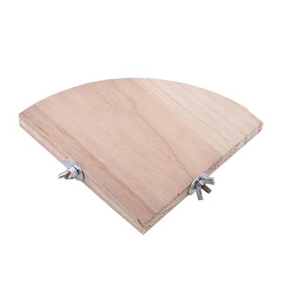 Bird Cage Perch Stand Platform Wooden Fan Shape Parrot Hamster Small Animal Pet Budgie Toy