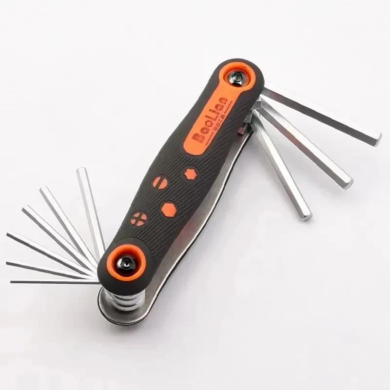 Inbusschlüssel Schraubenschlüssel Klappbarer Torx Schraubendreher, Spezieller Arbeits-Schraubenschlüssel-Satz, Universelle Hardware-Handwerkzeuge, Fester Sechskantschlüssel