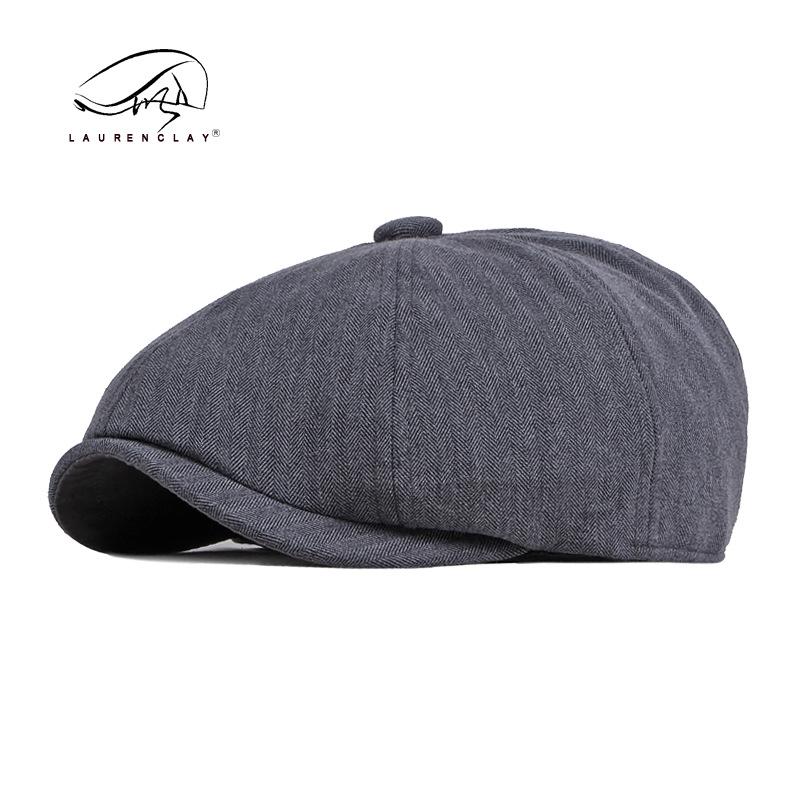 

Spring/Summer Breathable Duckbill Newsboy Cap - Unisex Retro Style Adjustable шифер сірий колір