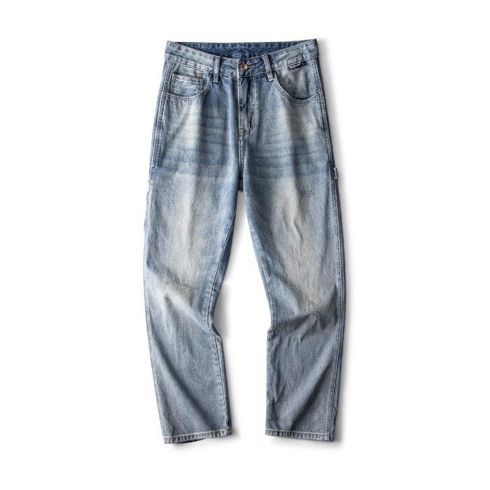 

Новые весенне-летние джинсы Классические японские свободные прямые универсальные джинсы 40