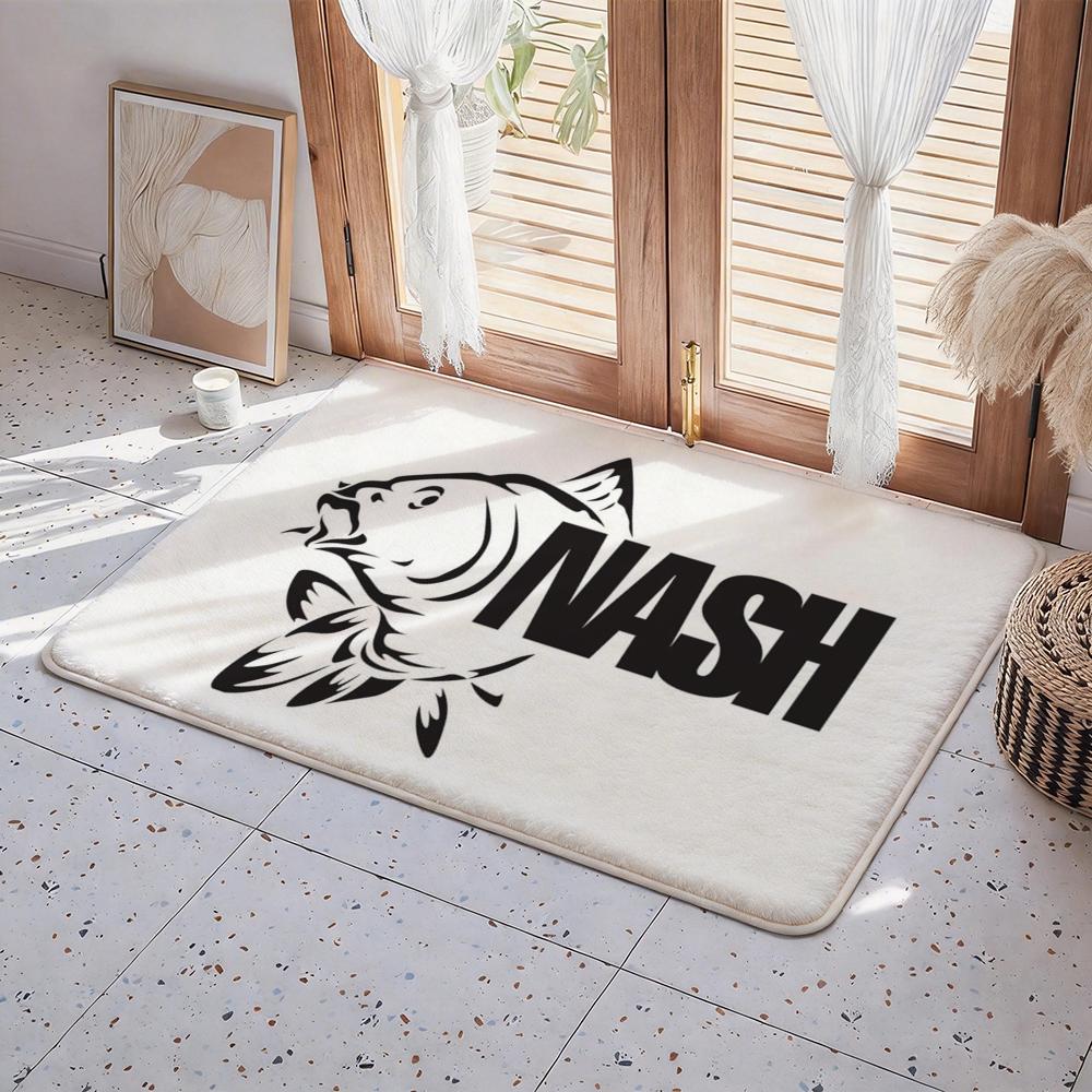 Brand N Nash Fishing Floor Mat Eco Flannel Doormat Non Slip Odorless Indoor Floor Rug Soft Short Plush Home Mat