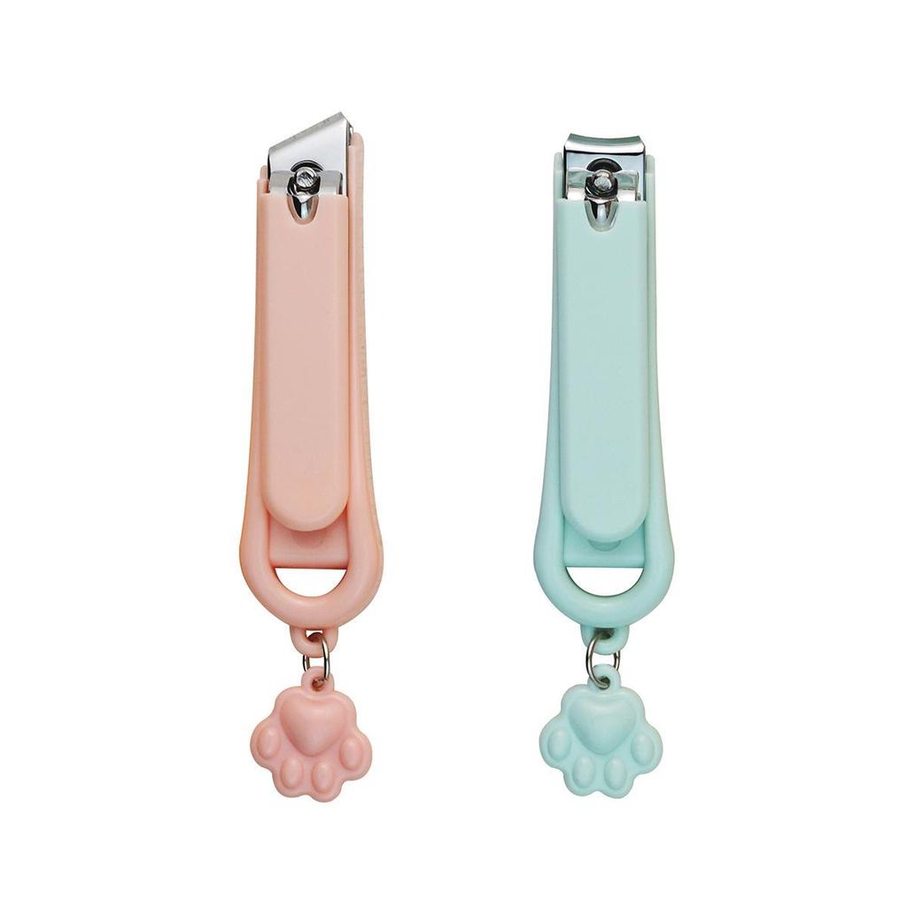 Cute Cat Paw Nail Clippers with Pendant - Portable, Splash-Proof, Women’s Manicure Tool