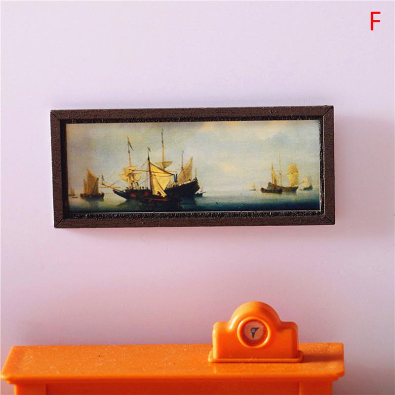 Dollhouse Miniature Photo Frame Oil Painting Wall Painting Furniture Accessories