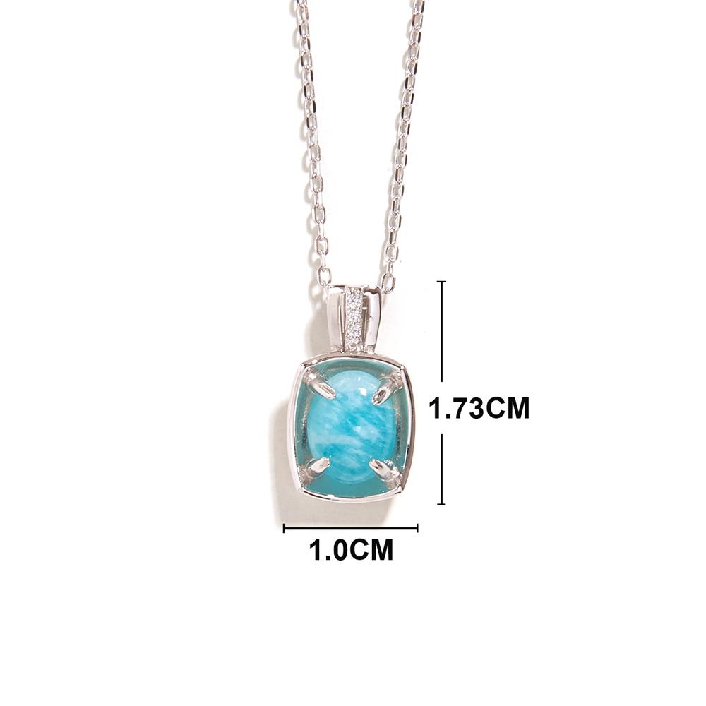 Natural Amazonite Jewelry Set Oval 7*9mm Earring Ring Real Gemstone925 Sterling Silver Fine Jewelry for Women Wife Mom Nice Gift