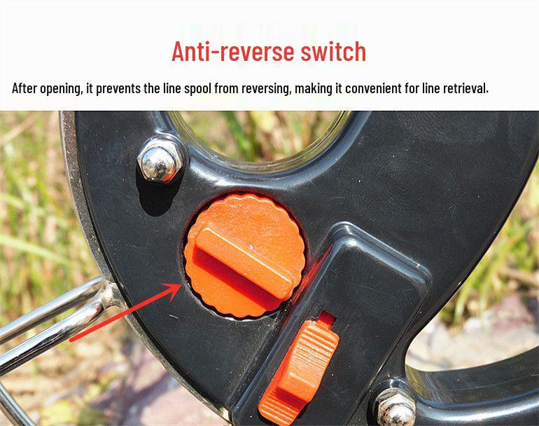 High-End Stainless Steel Kite Reel with Handbrake, Anti-Reverse, and Large Bearing for Sea Fishing