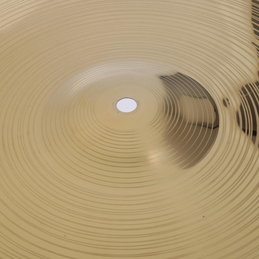 2 Pieces Alloy Hi Hat Cymbals 14inch for Drum Set Parts, Golden