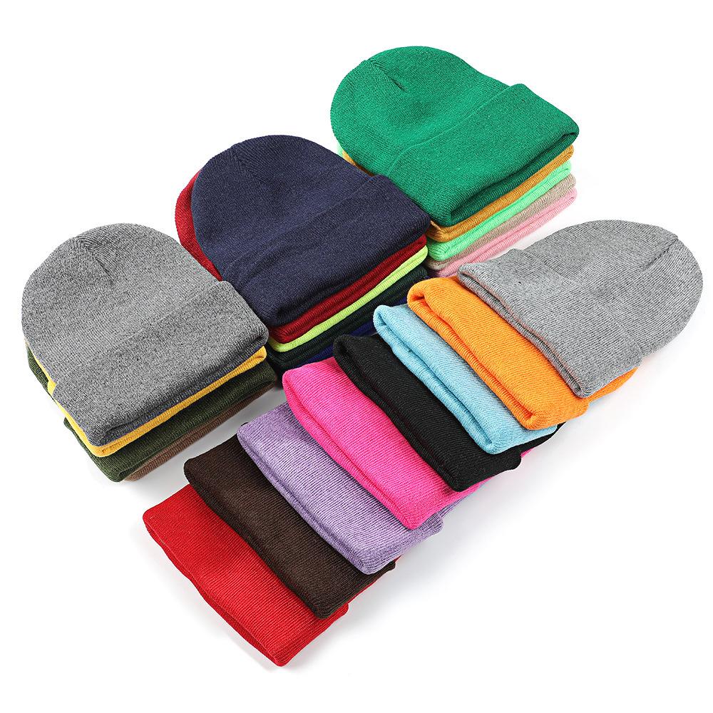 High Quality Daily Warm Beanie Hat Luxury Winter Wool Knitted Plain Beanie Hat Fashionable Daily Solid Color Outdoor Beanie Caps