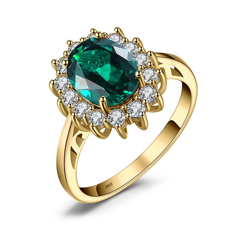 JewelryPalace Prinzessin Diana Kreierter Blauer Saphir 925 Silber Verlobungsring Rubin Natürlicher Amethyst Citrin Blauer Topas