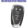 Silicone Key Fob Cover, Remote Key Protector Fit for Chevy Equinox Traverse Blazer Malibu Traiblazer Cruze Sonic 2016-, 5 Buttons Keyless Remote