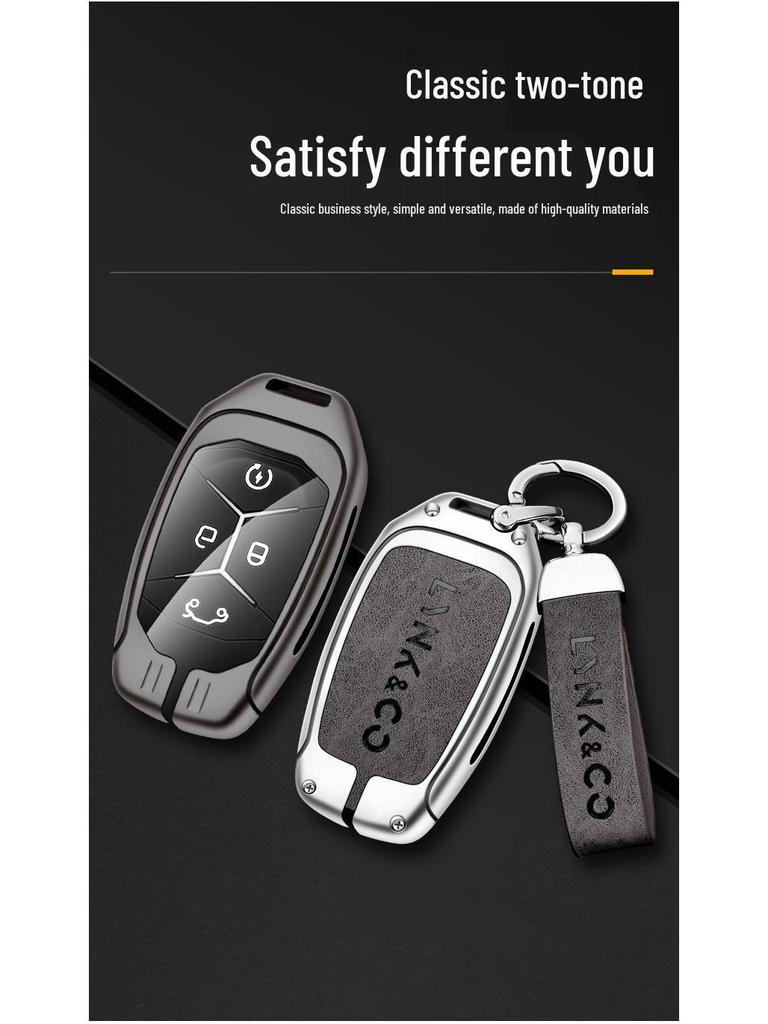 Compatible Lynk&Co 010203+05+0609 Metal Car Key Cover
