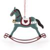 Vintage Iron Christmas Rocking Horse Ornament Creative Desktop Decorative Hanging Pendant Festive Holiday Home Crafts