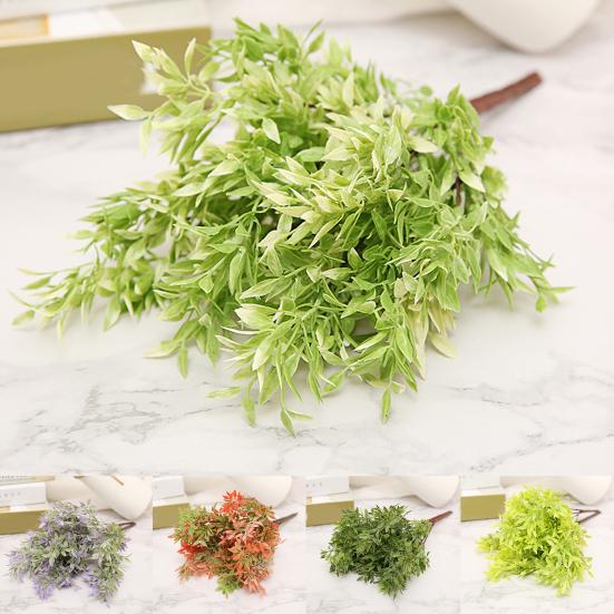 Easily Bent Artificial Leaf No Withering Plastic Delicately Cut Simulation Plant Wedding Decor