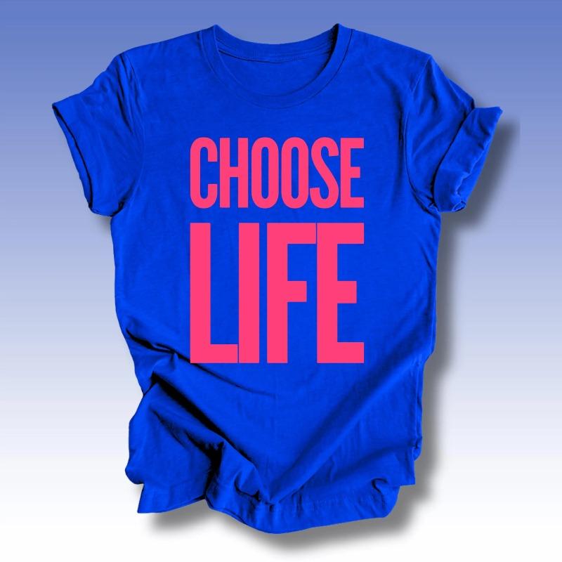 Retro Choose Life Shirt 80s Costume Tee Summer Casual Comfortable Base Layer TShirt HighQuality Streetwear Unisex