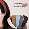 Autumn & Winter Woolen Wide-Brim Headband: Versatile, Fashionable Hair Accessory for Women