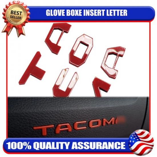 Gloss Red Acrylic Emblems For 2016- Tacoma Glove Box Letter Dashboard ert