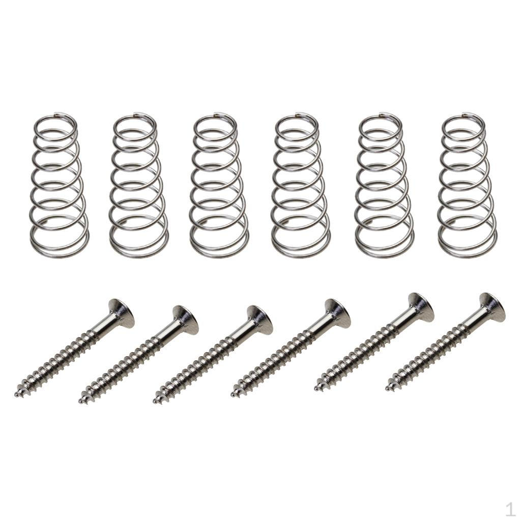 

6 Guitar Pickup Mounting Screws And Springs for Guitars