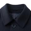 Firstview Men's Wool Blend Lapel Overcoat with 90% Down Lining