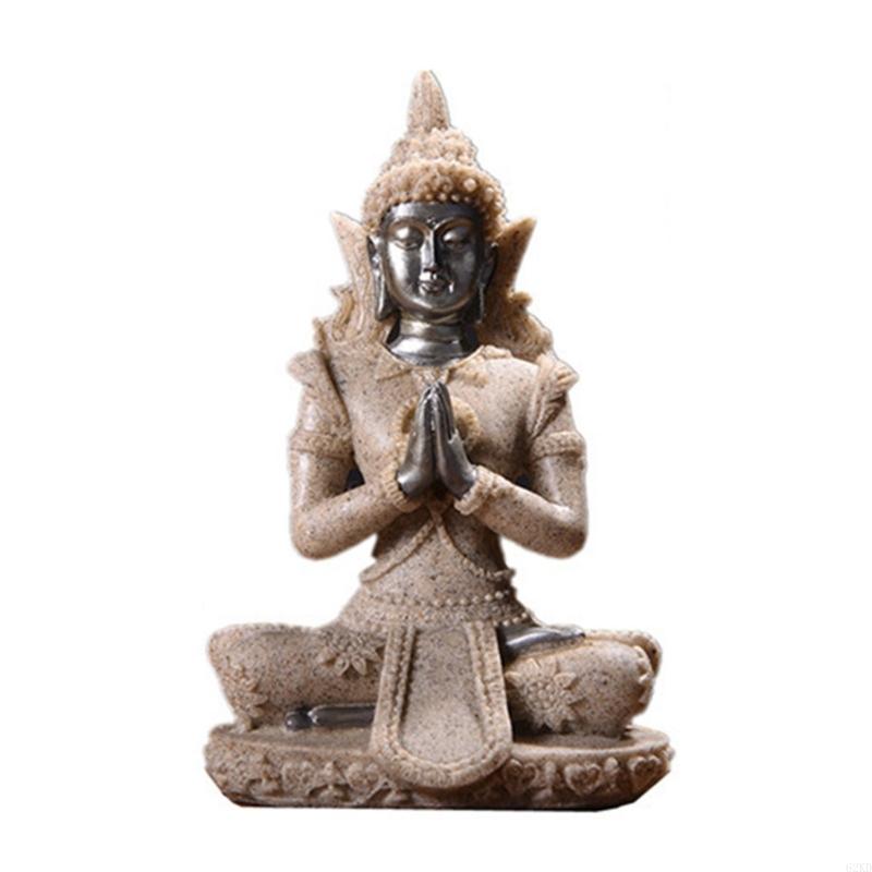 62KD Resin Buddhist Statue Figurine Buddhist Meditating Statue Sculpture for Indoor