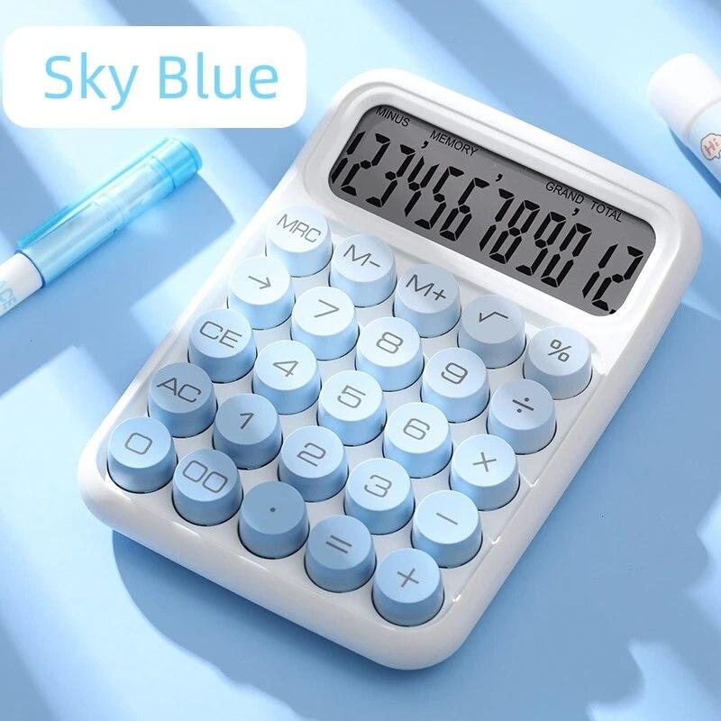 Dopamine Calculator 12 Digits Desktop Calculator Mechanical Keyboard Calculator Portable Mini Calculator for Home School Office
