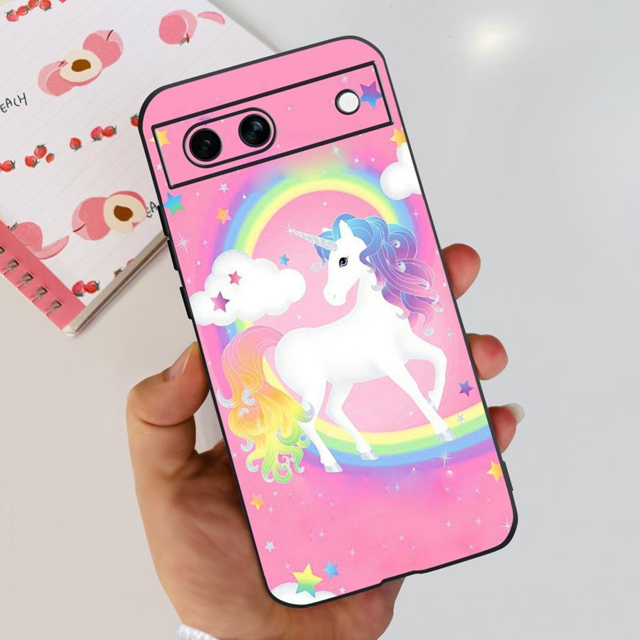 For Google Pixel 8A Case Pixel8 Pro Cute Cat Flower Painted Cover Silicone Phone Case For Google Pixel 8 Pro Pixel8A Soft Fundas
