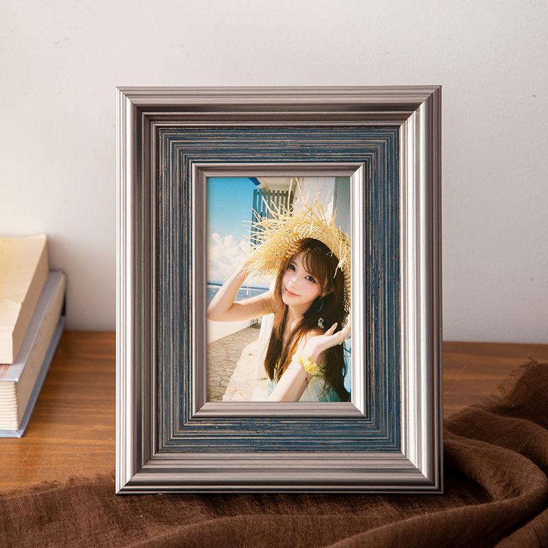 Vintage European-style Photo Frame Empty Frame Display Stand Wall Panels Interior Home Decoration Vintage Wooden Frame